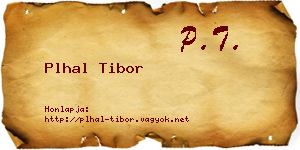 Plhal Tibor névjegykártya